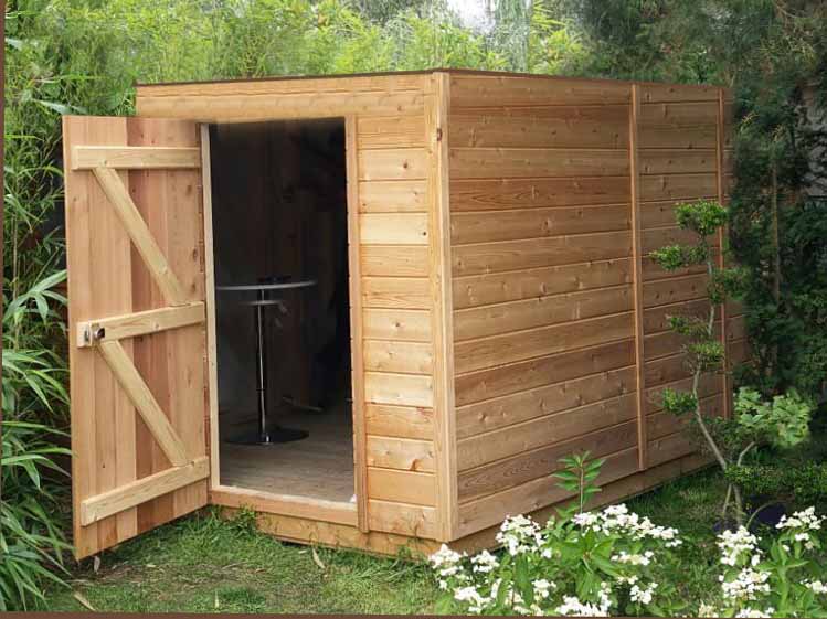 Cabane de jardin:Toit plat en bois