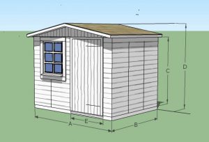 abri en bois deux pentes idéal pour ranger mobilier de jardin et outils